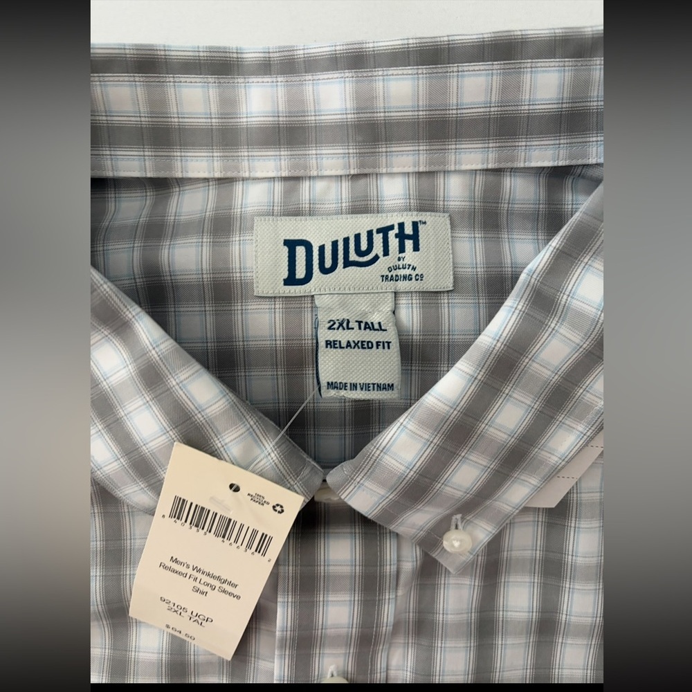 Duluth Trading Co Wrinklefighter Relaxed Fit Long Sleeve Shirt size XXL Tall - Picture 6 of 12